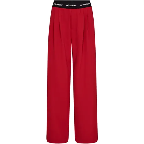 Flame Logo Hose Straight-leg Qualität , Damen, Größe: M - Co'Couture - Modalova