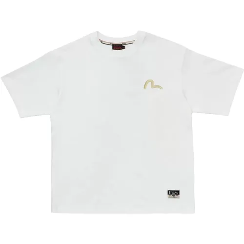 Seagull Wave Print T-Shirt , male, Sizes: M - Evisu - Modalova