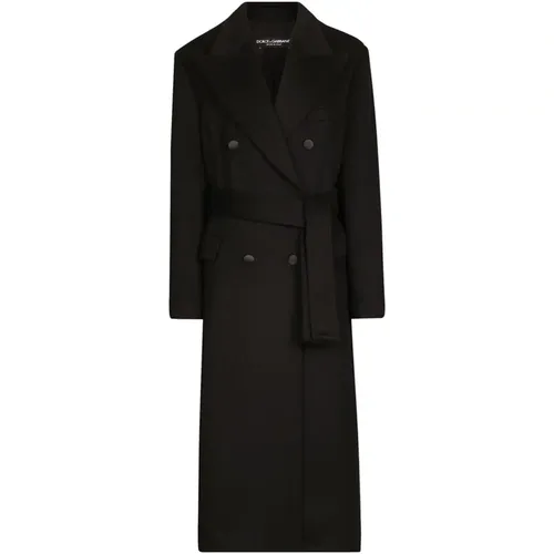 Elegant Wool Blend Winter Coat , female, Sizes: S, 2XS - Dolce & Gabbana - Modalova