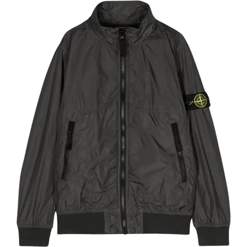 Schwarze Windjacke Kinder - Stone Island - Modalova