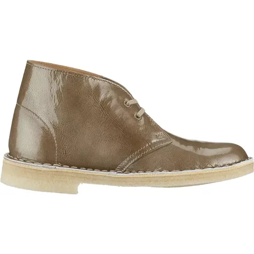 Metallisches Leder Desert Boot für Frauen , Damen, Größe: 38 1/2 EU - Clarks - Modalova