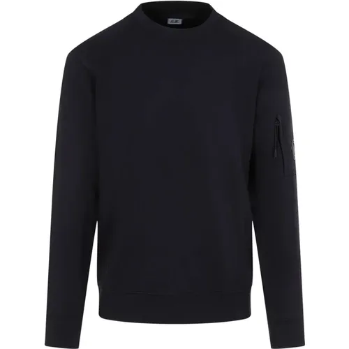 Blaues Sweatshirt Aw24 Stilvoll Bequem , Herren, Größe: M - C.P. Company - Modalova