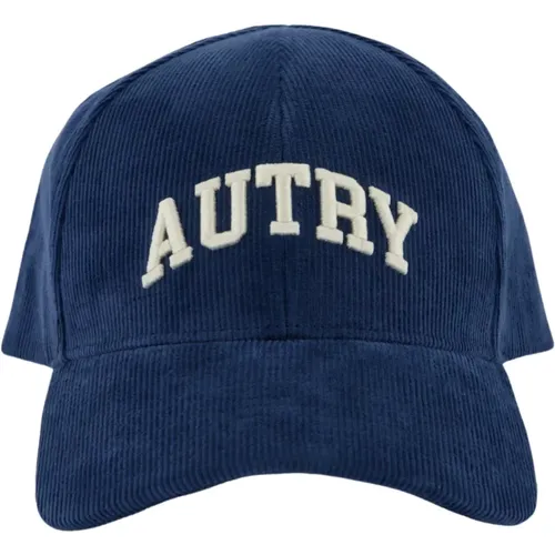 Velvet Baseball Cap with Stitched Logo , male, Sizes: ONE SIZE - Autry - Modalova