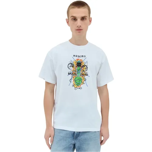 Grafikdruck Baumwoll T-Shirt , Herren, Größe: L - Brain Dead - Modalova