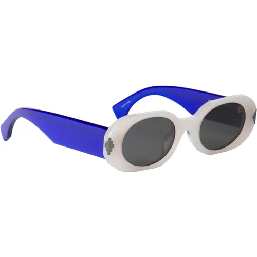 Weiß Blau/Grau Katze Sonnenbrille Ceri002 Nire , unisex, Größe: 51 MM - Marcelo Burlon - Modalova