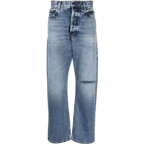 Lässige Jeans mit weitem Bein aus Baumwolle , Herren, Größe: W30 - Haikure - Modalova