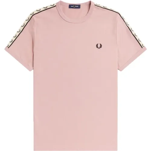 Ringer T-Shirt Dusty Rose Schwarz - Fred Perry - Modalova