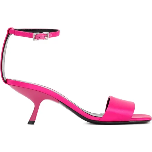 Magenta Satin Sandalen Stiefeletten - Sergio Rossi - Modalova