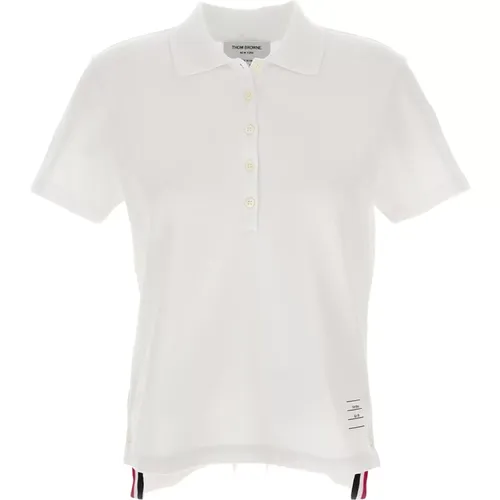 Striped Polo Shirt , female, Sizes: S, M, XS, 2XS - Thom Browne - Modalova
