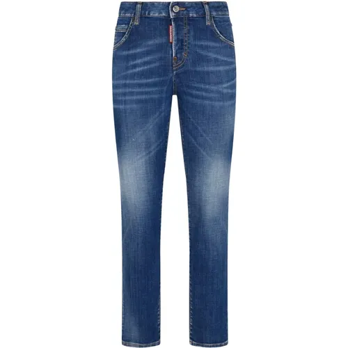 Blaue Stretch-Denim-Jeans , Damen, Größe: XS - Dsquared2 - Modalova