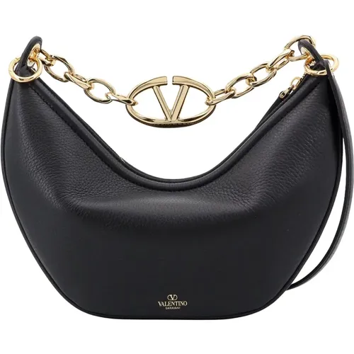 Leather Handbag with Zip Closure , female, Sizes: ONE SIZE - Valentino Garavani - Modalova