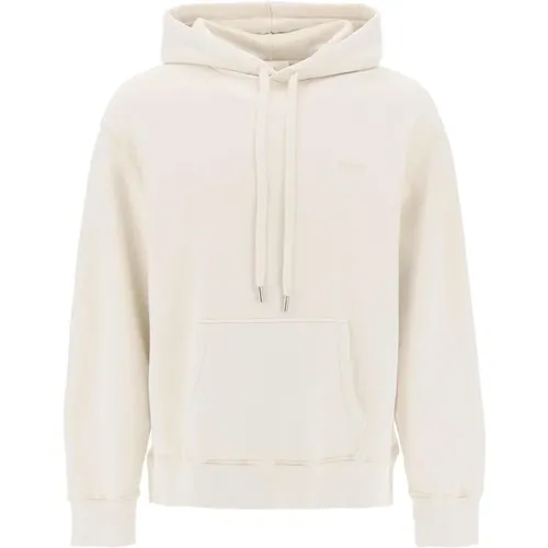 Hoodie mit verblasstem Effekt und abgenutzten Details , Herren, Größe: XL - Ami Paris - Modalova