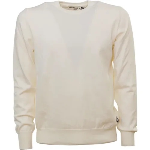 Cotton Crew Neck Sweater , male, Sizes: S - Roy Roger's - Modalova