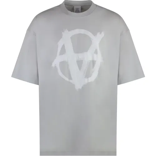 Anarchie Baumwoll T-shirt , Herren, Größe: M - Vetements - Modalova