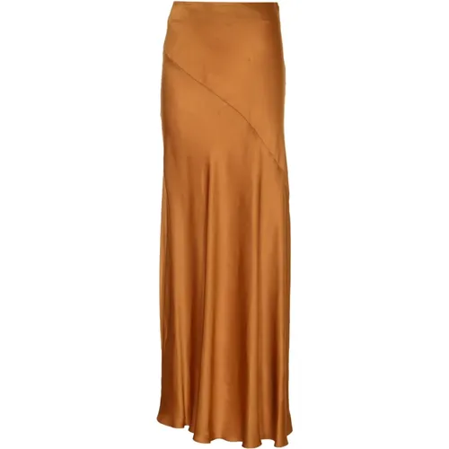 Braune Plissierte Röcke , Damen, Größe: XS - alberta ferretti - Modalova