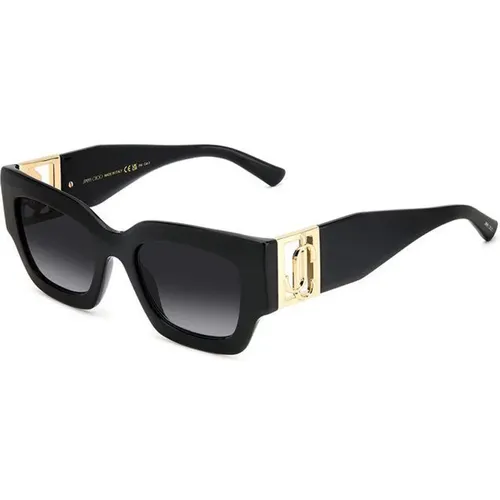 Nena/S-807 Sonnenbrille in Schwarz/Grau Schatten - Jimmy Choo - Modalova