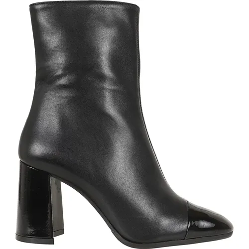 Schwarze Stiefeletten mit Lackdetails - Carel - Modalova