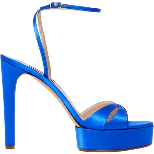 Satin Platform Sandals Flora Raso , female, Sizes: 5 1/2 UK, 5 UK, 6 1/2 UK, 4 1/2 UK, 7 UK - Casadei - Modalova