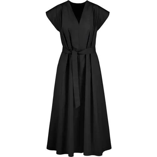 Long V-neck dress , female, Sizes: L, M - BomBoogie - Modalova