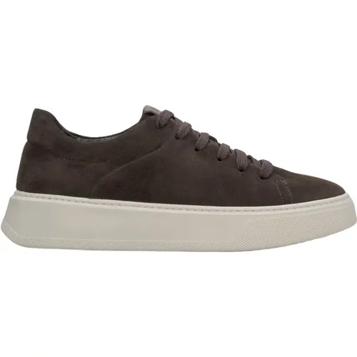 Women's Dark Low-Top Sneakers made of Premium Italian Genuine Velour Er00115698 , female, Sizes: 5 UK, 6 UK, 7 UK, 3 UK, 4 UK - Estro - Modalova