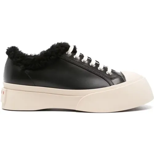 Sneakers with Faux-Shearling Lining , female, Sizes: 3 UK, 7 UK, 5 UK, 6 UK, 4 UK - Marni - Modalova