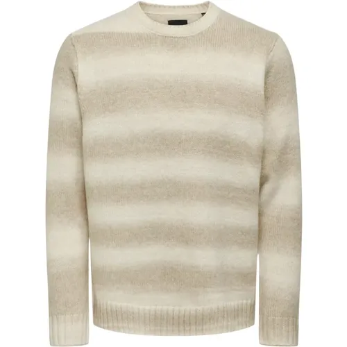 Gradient Crew Knit Sweater , male, Sizes: XL, L - Only & Sons - Modalova