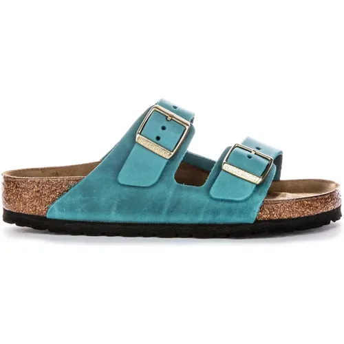 Arizona Sandals in Teal | Regular Fit , female, Sizes: 5 UK, 6 UK, 4 UK - Birkenstock - Modalova