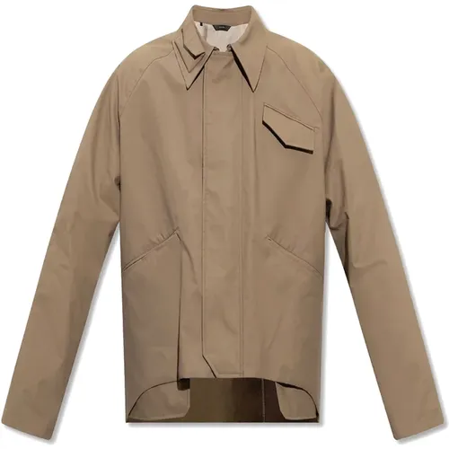 Linen Waterproof Jacket , male, Sizes: M - Fendi - Modalova
