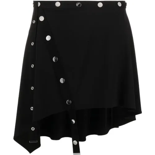 High-Waisted Asymmetric Skirt , female, Sizes: M - The Attico - Modalova