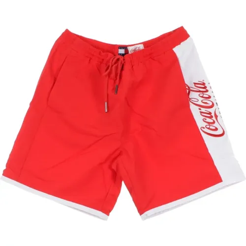 Herren Bermuda Shorts in Rot/Weiß , Herren, Größe: M - Tommy Hilfiger - Modalova