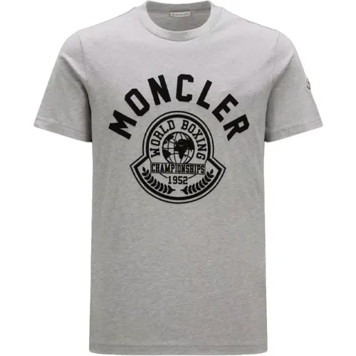College Inspired Crew Neck T-Shirt , male, Sizes: S - Moncler - Modalova