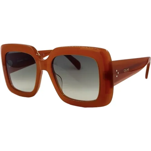 Square Sunglasses Papaya Crystal Elegant , female, Sizes: ONE SIZE - Celine - Modalova