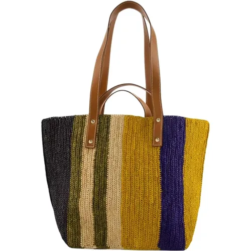 Colorful Raffia Tote Bag , female, Sizes: ONE SIZE - Colville - Modalova