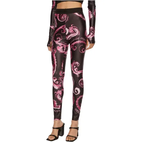 Chromo Print Lycra Leggings , Damen, Größe: S - Versace Jeans Couture - Modalova