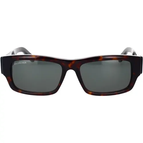 Rechteckige Sonnenbrille mit Maxi Logo , unisex, Größe: 57 MM - Balenciaga - Modalova