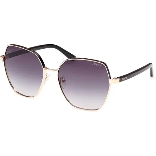 Rose Gold Sunglasses with Gradient Lens , female, Sizes: 60 MM - Guess - Modalova