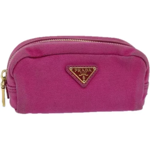 Pre-owned Canvas clutches , female, Sizes: ONE SIZE - Prada Vintage - Modalova