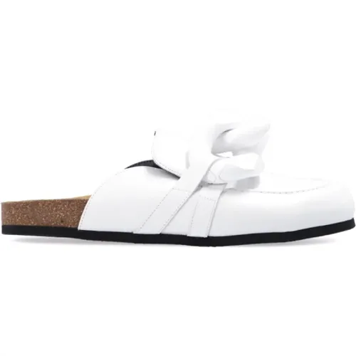 Leather Slides with Chain Link Hardware , male, Sizes: 2 UK - JW Anderson - Modalova