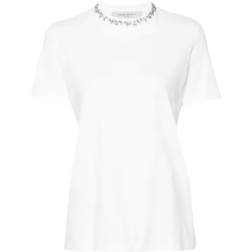 Weiße T-Shirts & Polos für Frauen , Damen, Größe: M - Golden Goose - Modalova