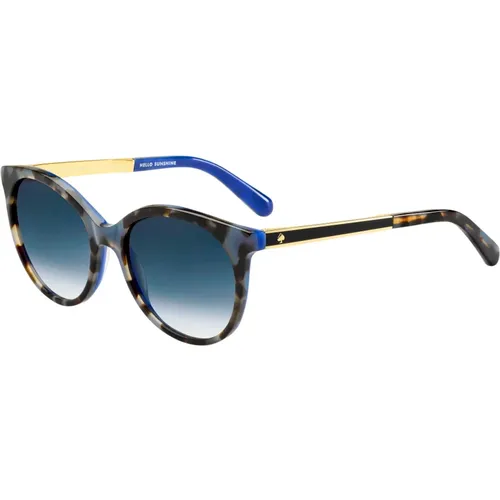 Amaya/S Sonnenbrille in Blau Havana/Marineblau Verdunkelt , Damen, Größe: 53 MM - Kate Spade - Modalova
