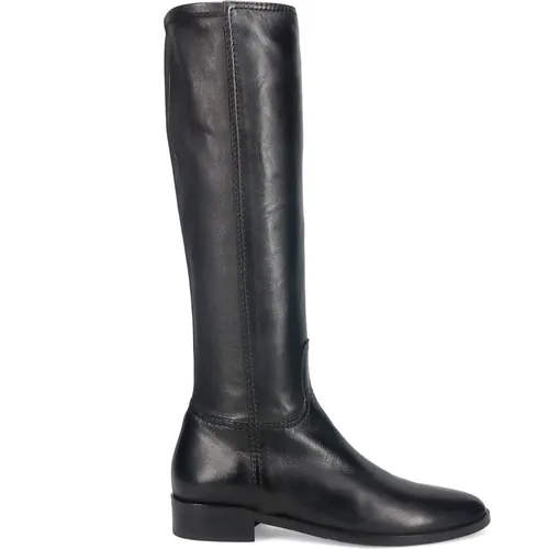 Leather Boots with Elasticated Leg , female, Sizes: 7 UK, 4 1/2 UK - Lorenzo Masiero - Modalova