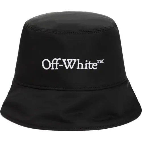 Buchiger Eimer Hut Schwarz Weiß,Schwarzer und weißer Bookish Bucket Hat - Off White - Modalova