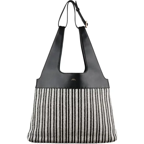 Black Crossbody Bag with Adjustable Strap , female, Sizes: ONE SIZE - A.p.c. - Modalova