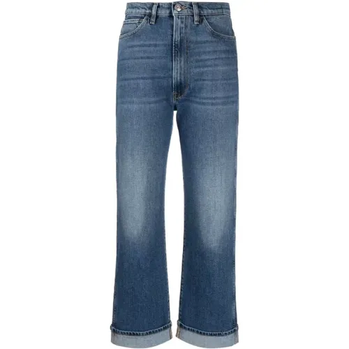 High-rise straight-leg jeans-25 , female, Sizes: W25, W26, W27, W29 - 3X1 - Modalova