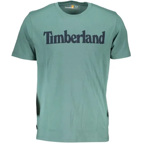Bedrucktes Logo Bio-Baumwoll T-Shirt - Timberland - Modalova