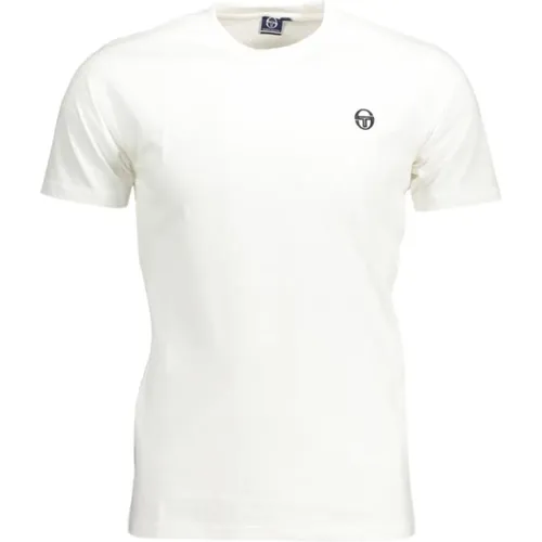 Besticktes Logo Rundhals T-Shirt , Herren, Größe: 2XL - Sergio Tacchini - Modalova