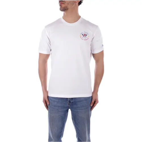 Logo Front T-shirt Weiß Baumwolle , Herren, Größe: 2XL - Saint Barth - Modalova