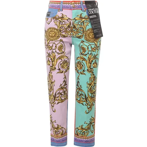 Women`s Straight Jeans 72Hab5Tpes021Ss0Gm4 , female, Sizes: W26 - Versace Jeans Couture - Modalova