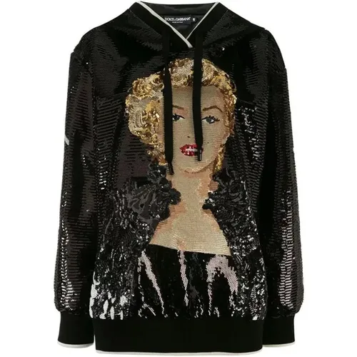 Bestickter Technischer Stoff Sweatshirt - Dolce & Gabbana - Modalova