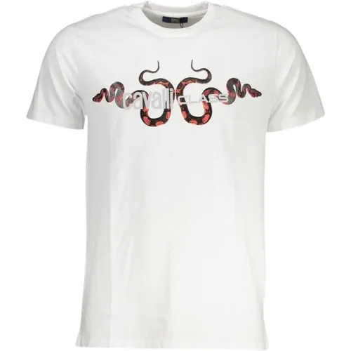 Cotton Logo Print Tee , male, Sizes: 2XL, XL, L - Cavalli Class - Modalova